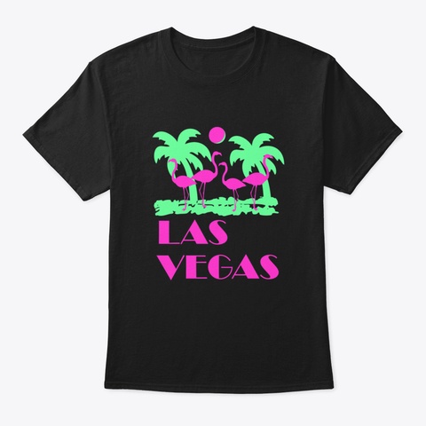 Las Vegas Vintage Black T-Shirt Front