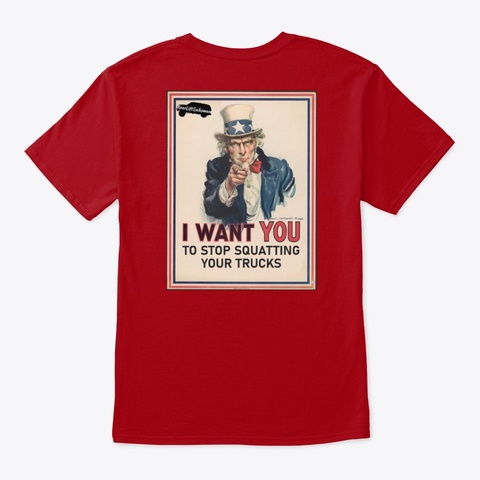 Limited Edition Uncle Sam  Deep Red T-Shirt Back