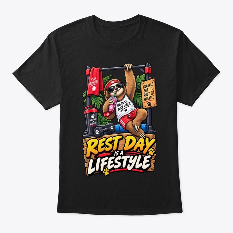Rest Day Is a Lifestyle Funny Sloth Gym