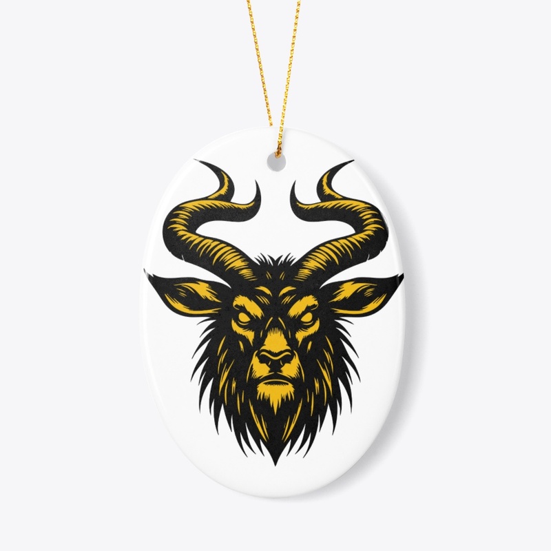 Angry Antelope Head Wild and Fierce