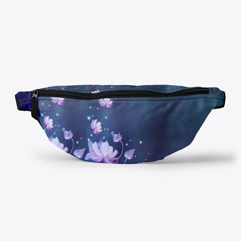 Inspirational Face Mask - Blue Flowers