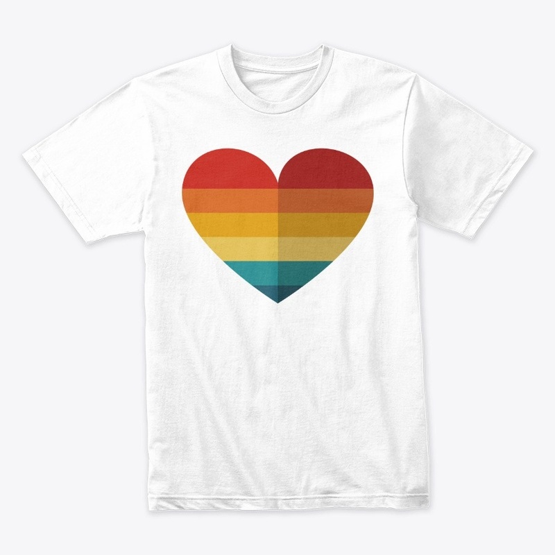 heart with retro colors