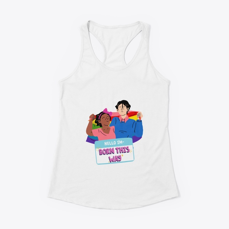 born this way printed t-shirt