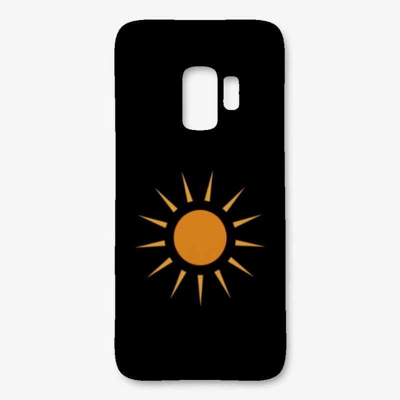 The sun shines yellow