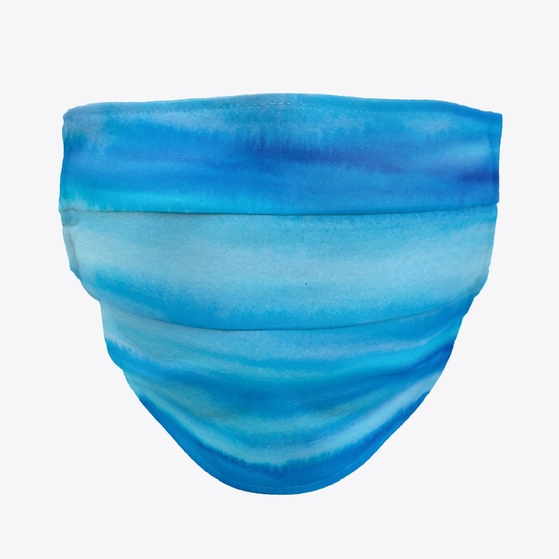 Blue Watercolor Face Mask