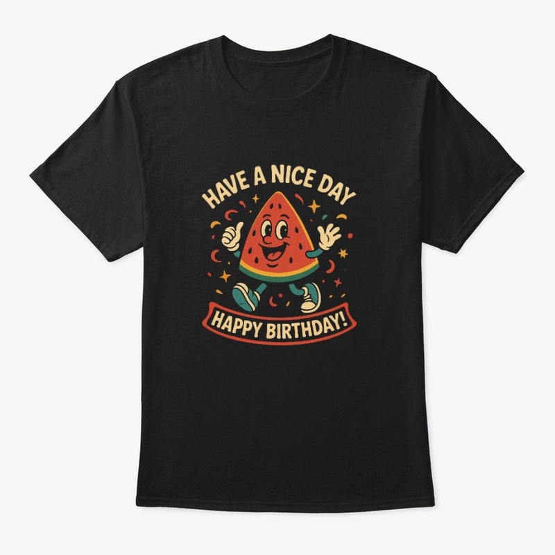 Retro Happy Watermelon Birthday Tee