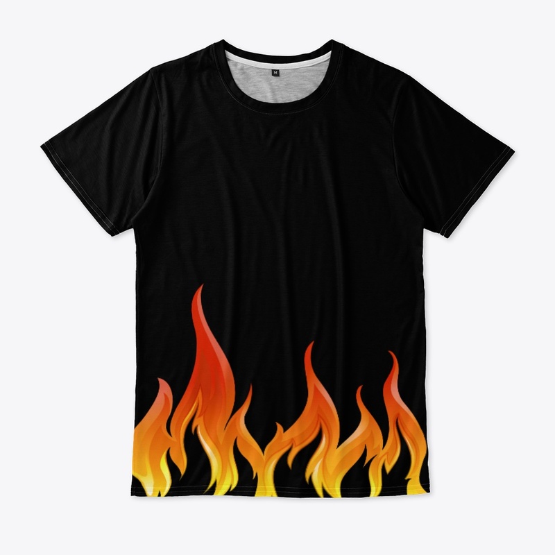 Contrast Fire Print Merch