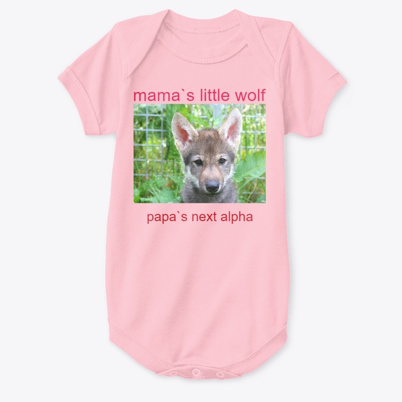 Wolf baby onesie and sticker