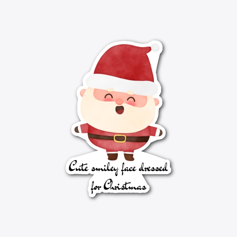  Cute smiley face dressed for Christmas.