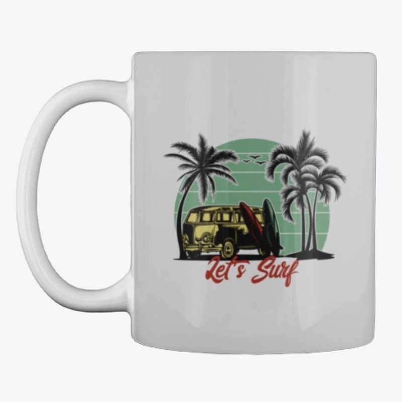 Let's surf home bottle glass cups