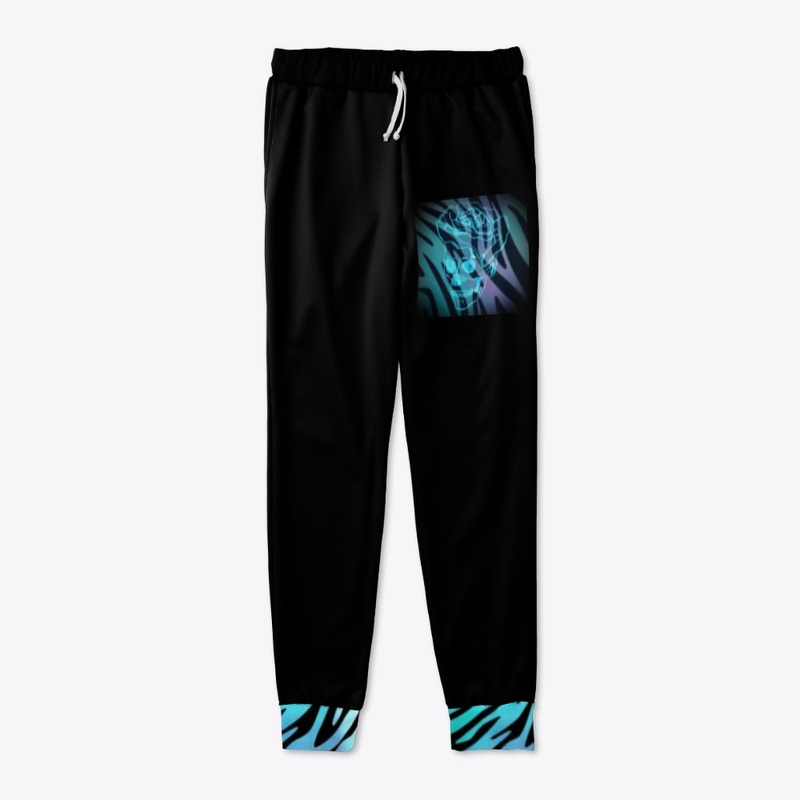 Zebra print  with skull