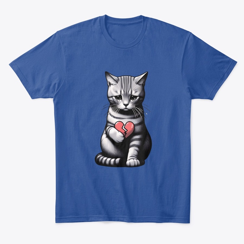 Midnight Heartbroken Kitty Tee