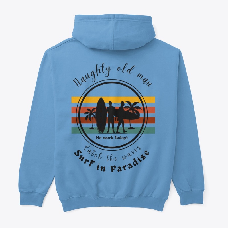 Naughty old man goes surfing design