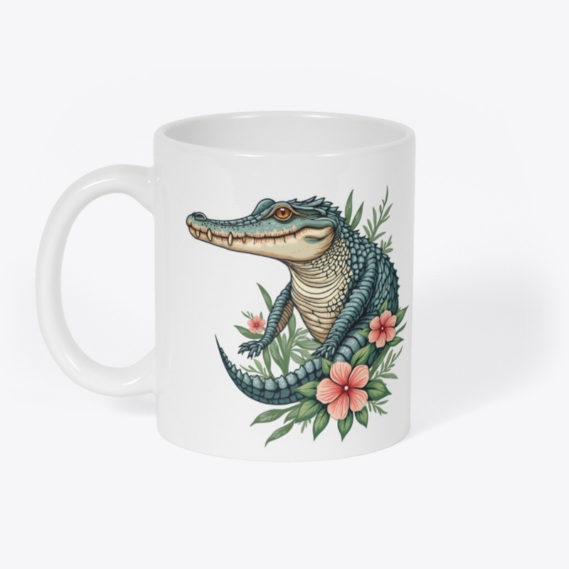 Funny alligator natural