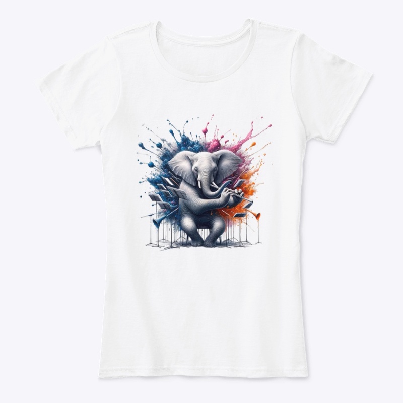 Elephant playing flute