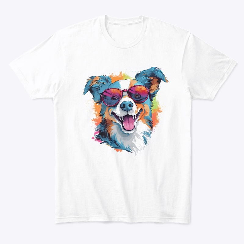 A vector of a cute happy dog