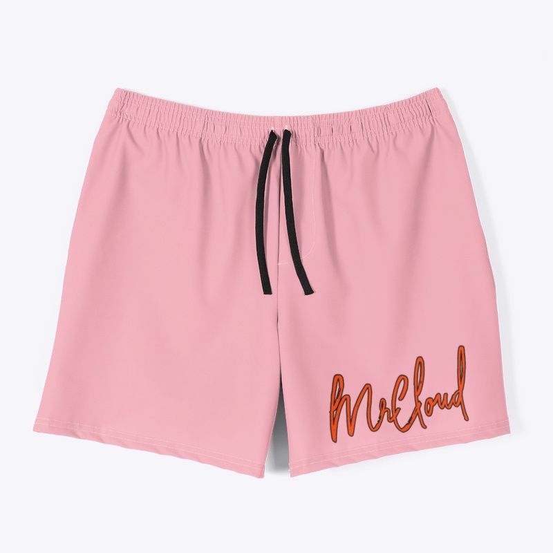 MrCloud Lightning Bolt Pink Swimshorts