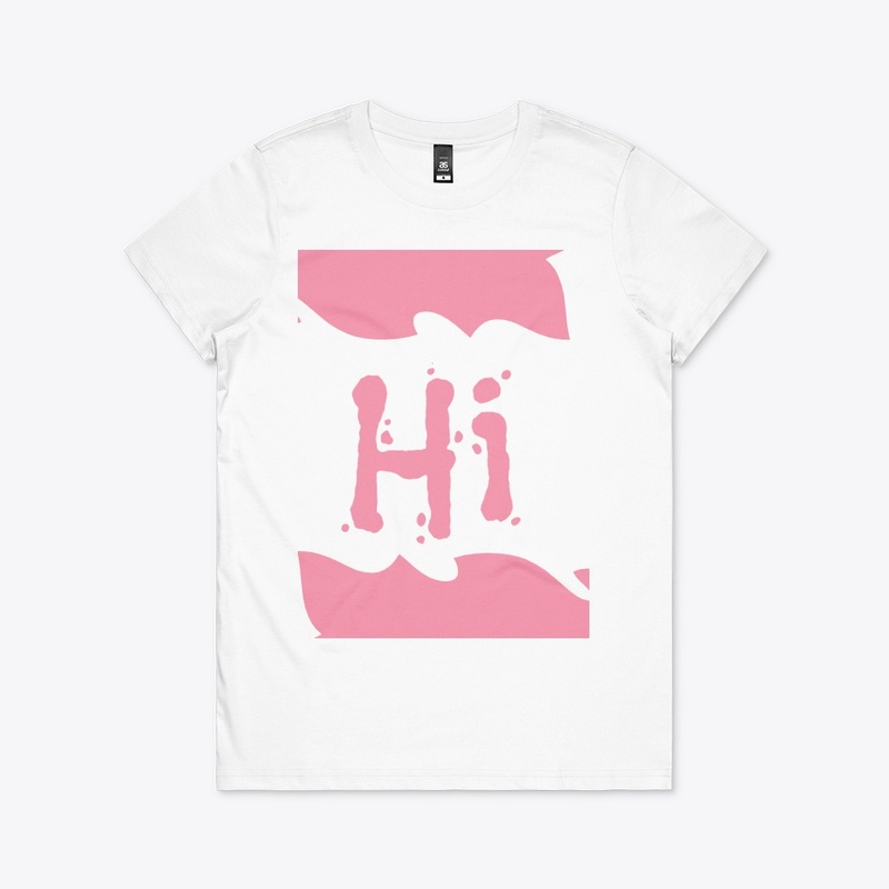 Pink and White t ladies t shirt