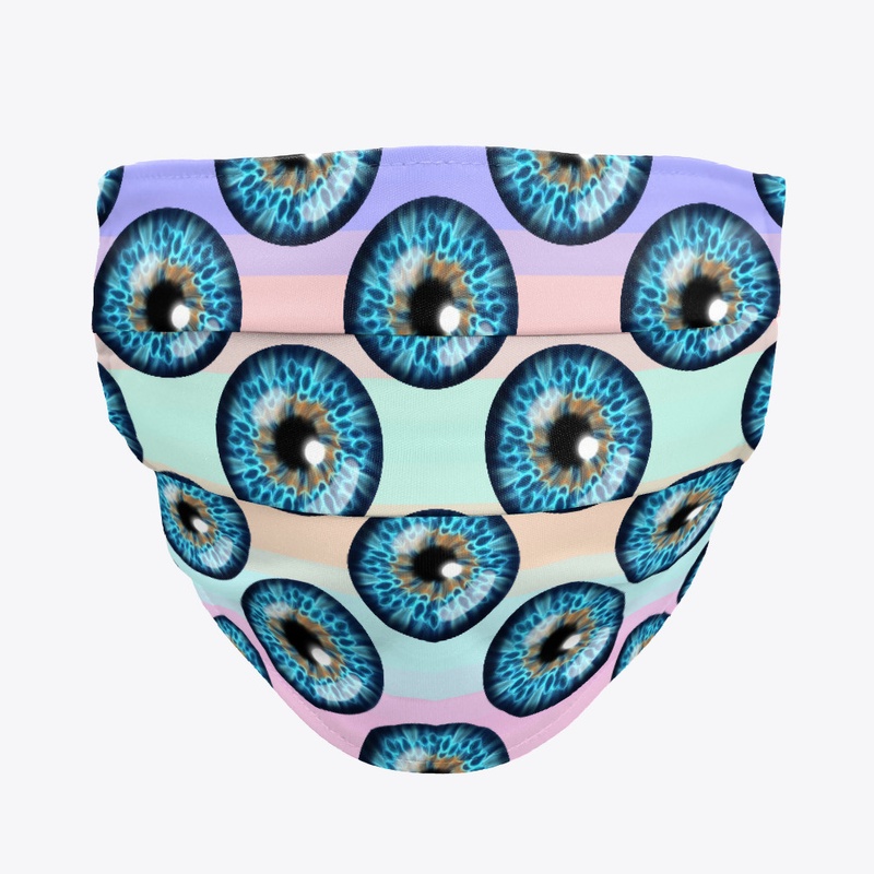 Blue Orange Iris of the Eyeball Pattern
