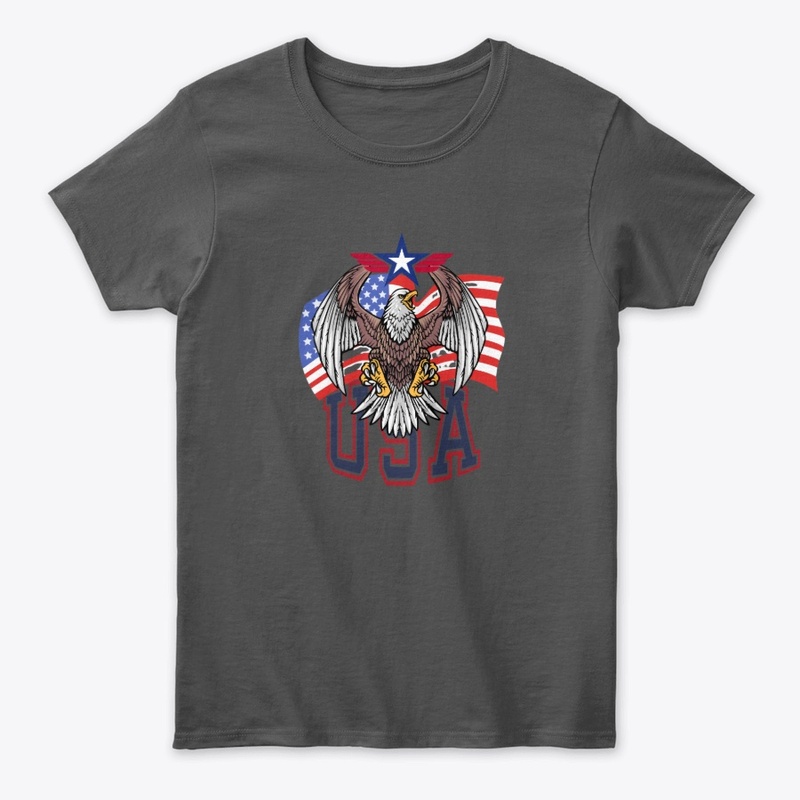 American eagle with USA Flag
