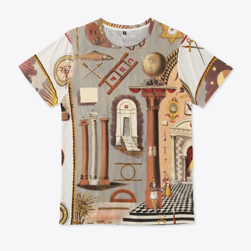Masonic chart Unisex All-Over Tee