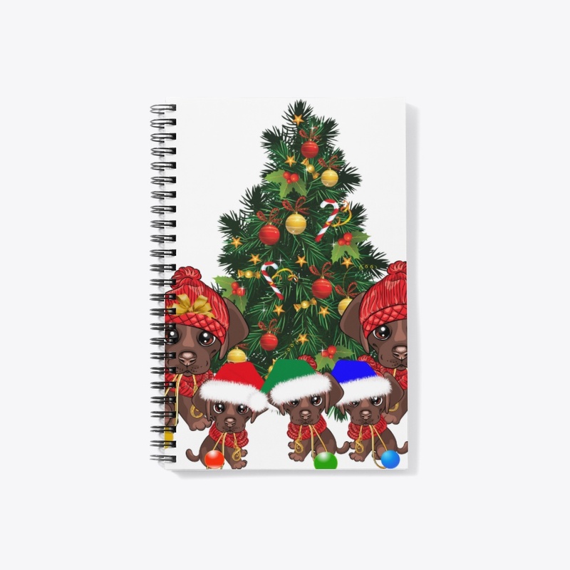 Puppy Christmas Family