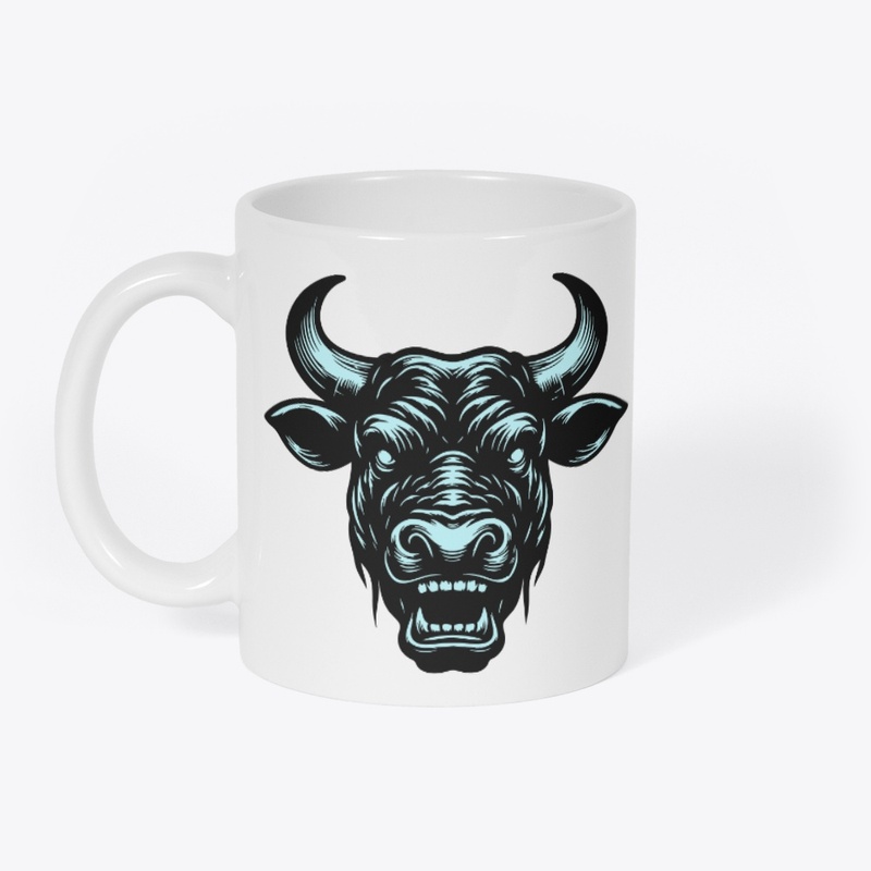 Wild Angry Cow Graphic