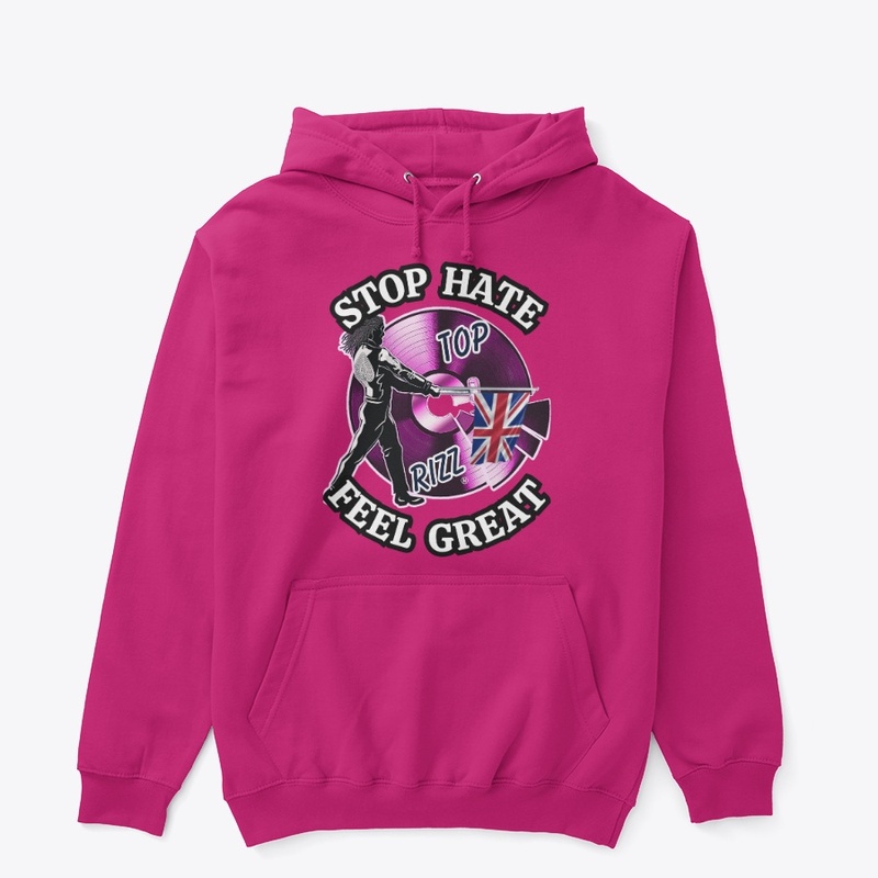 TOP RIZZ LOGO - STOP HATE FEEL GREAT