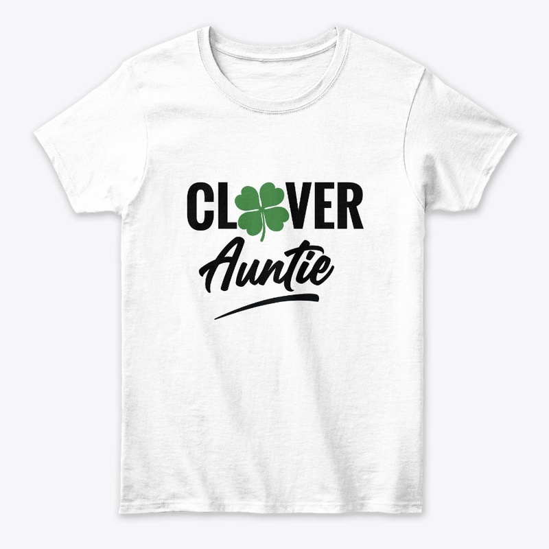 Clover Auntie White Merch