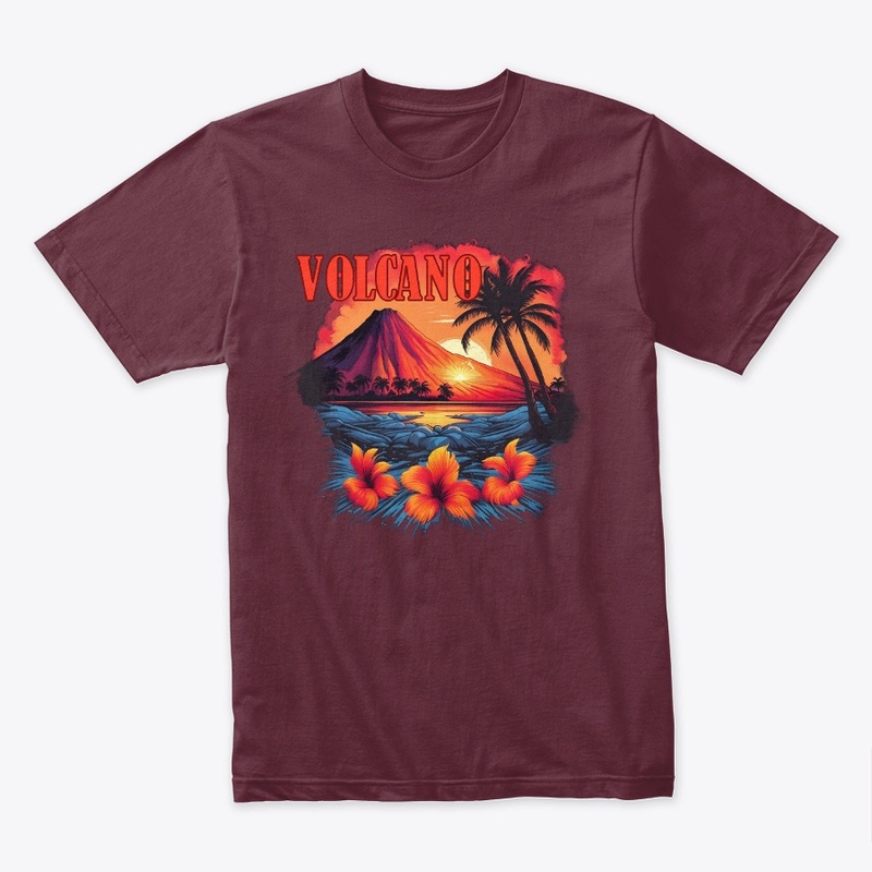 Volcano at Sunset