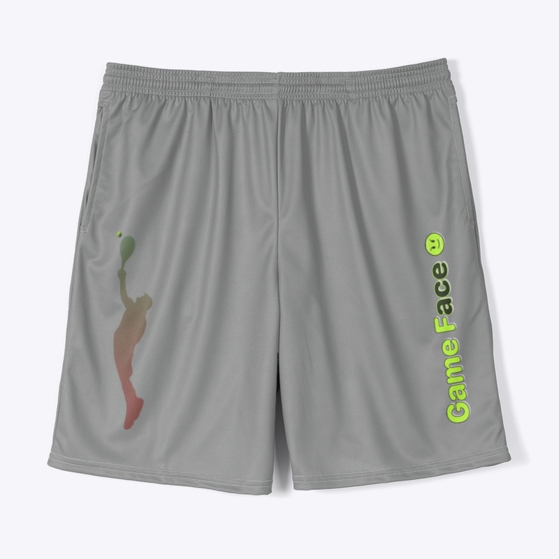 Game Face Silhouette Tennis Shorts