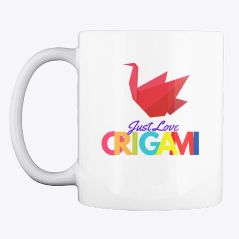 Just Love Origami White T-Shirt Front
