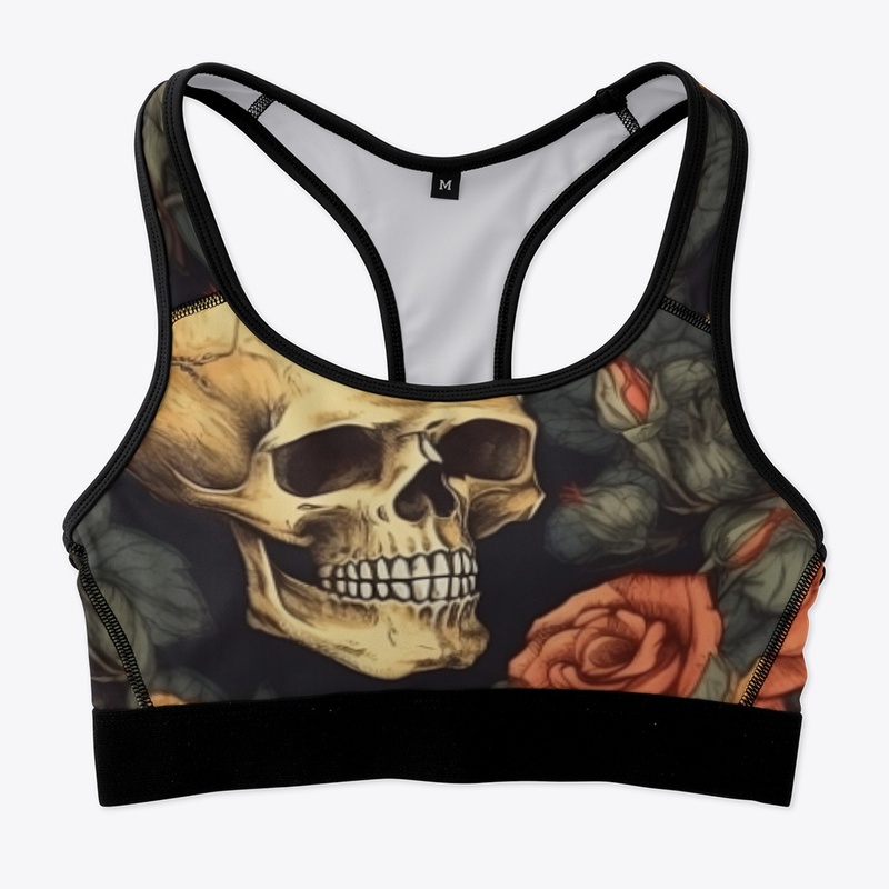 Skull and Roses All Over Print 