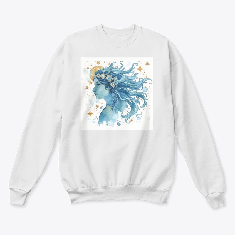 Aquarius in Blue Watercolors