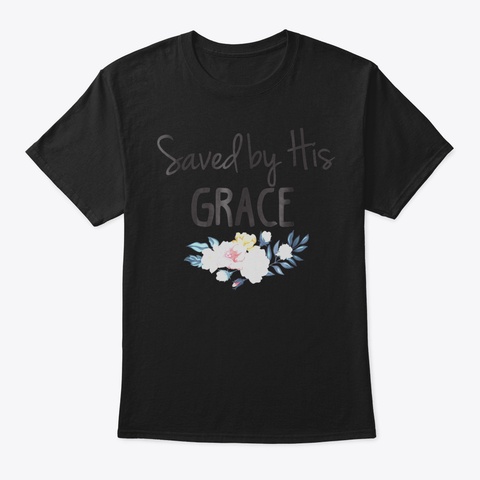 Biblical Scripture Cute Faith Tshirt Gra Black T-Shirt Front