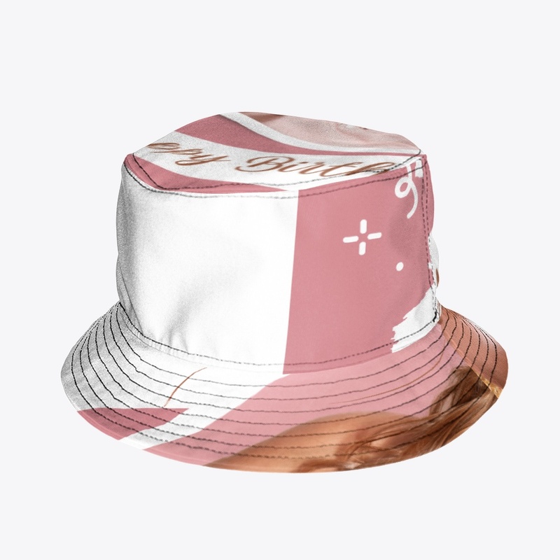 Pink White Minimalist Happy Birthday 