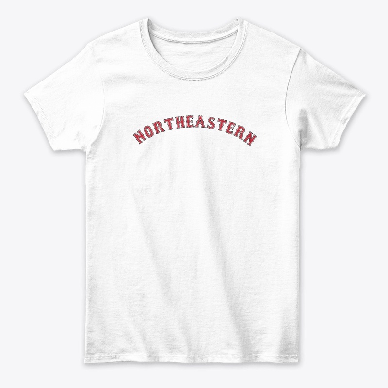 Northeastern Sox Script - White/Gray