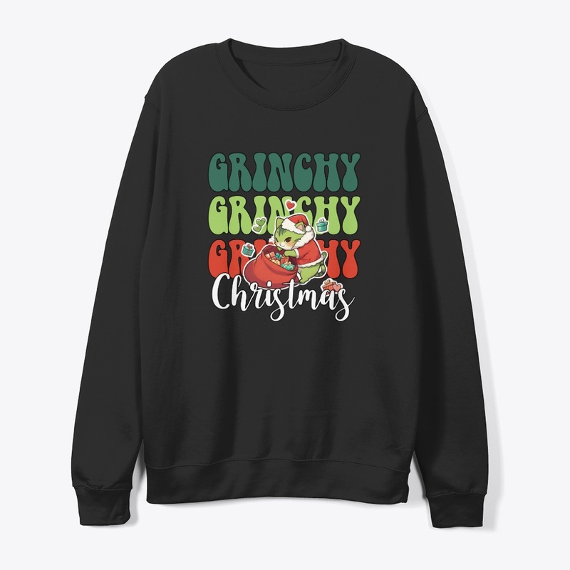 Grumpy Christmas, retro meowy catmas