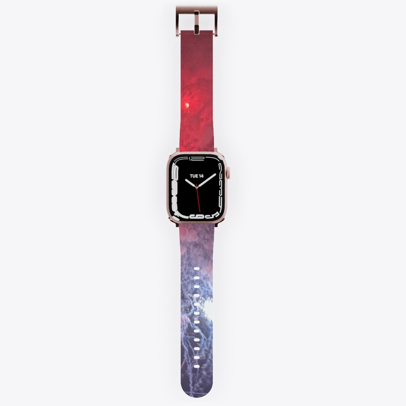 Red & Blue Firework Apple Watch Band