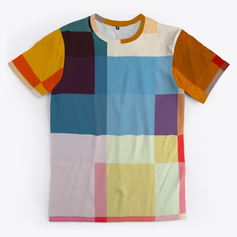 Abstract Pixel Patchwork Pattern Art
