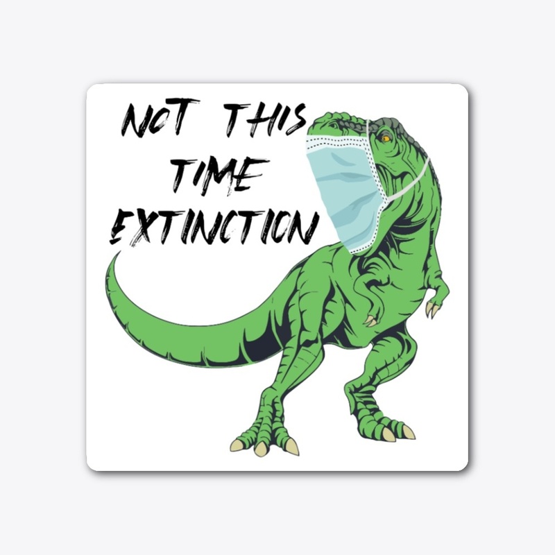 Green T-Rex Dinosaur Wearing Mask