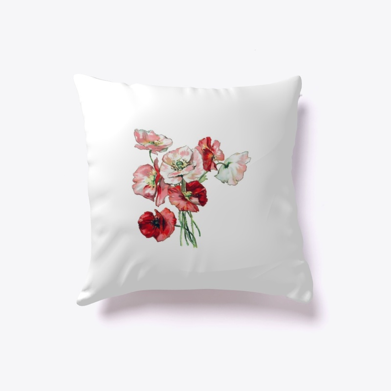 Realistic Red and Pink Flowers Design