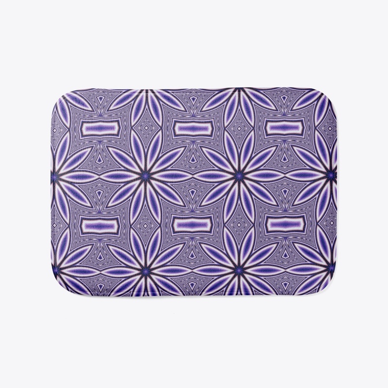 Blue Fractal Flower Pattern
