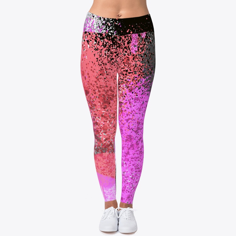 Pink, Black and Gray Spray Paint Design