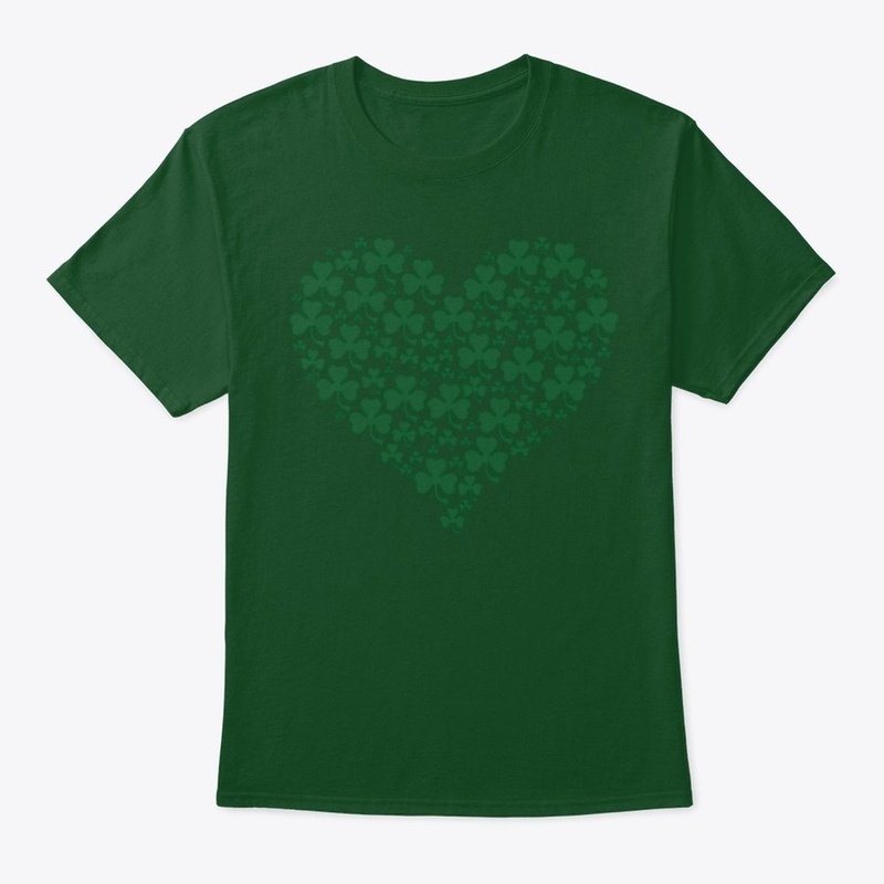 Classic Cute Heart of Shamrocks Irish