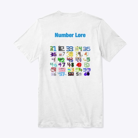Sillypants Number Lore T Shirt White T-Shirt Back
