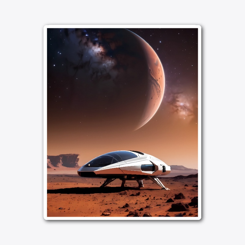 A spaceship on mars