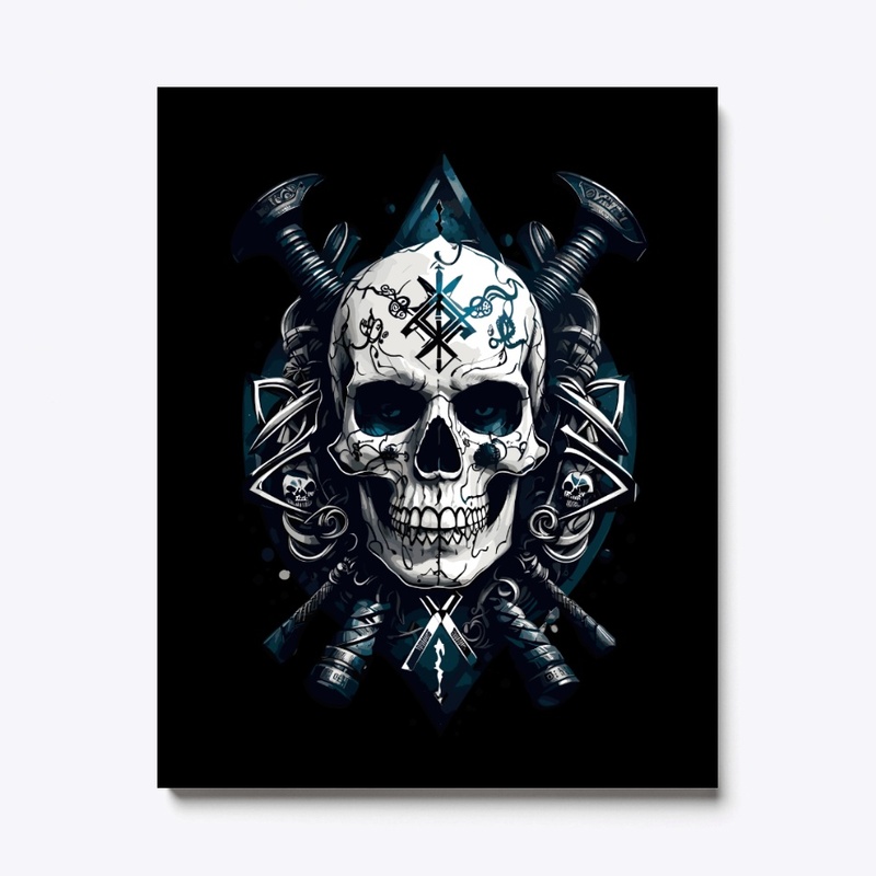 Pirate skull badge Design