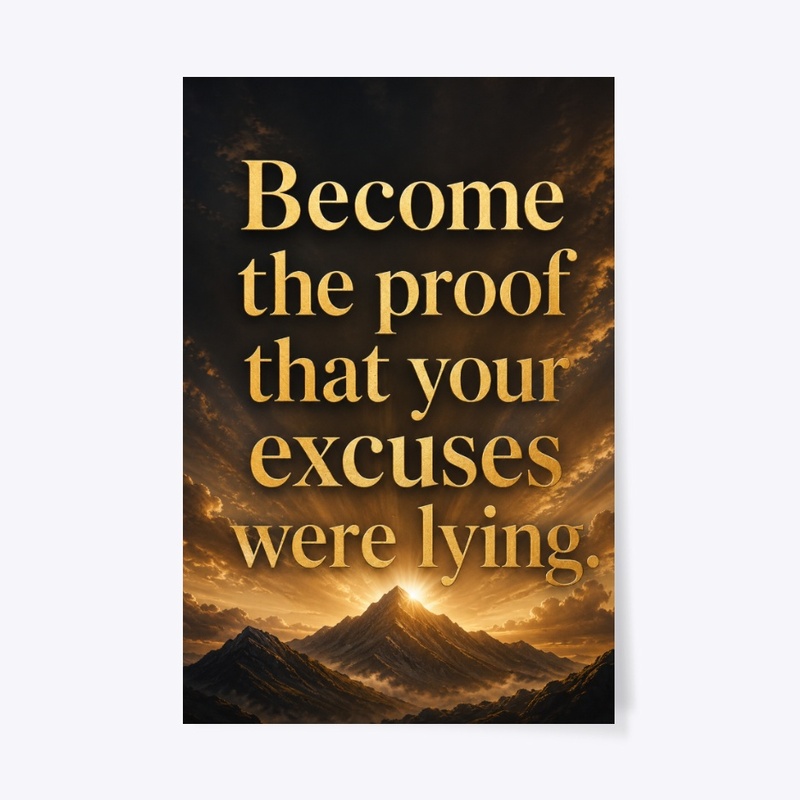 Proof Over Excuses Print