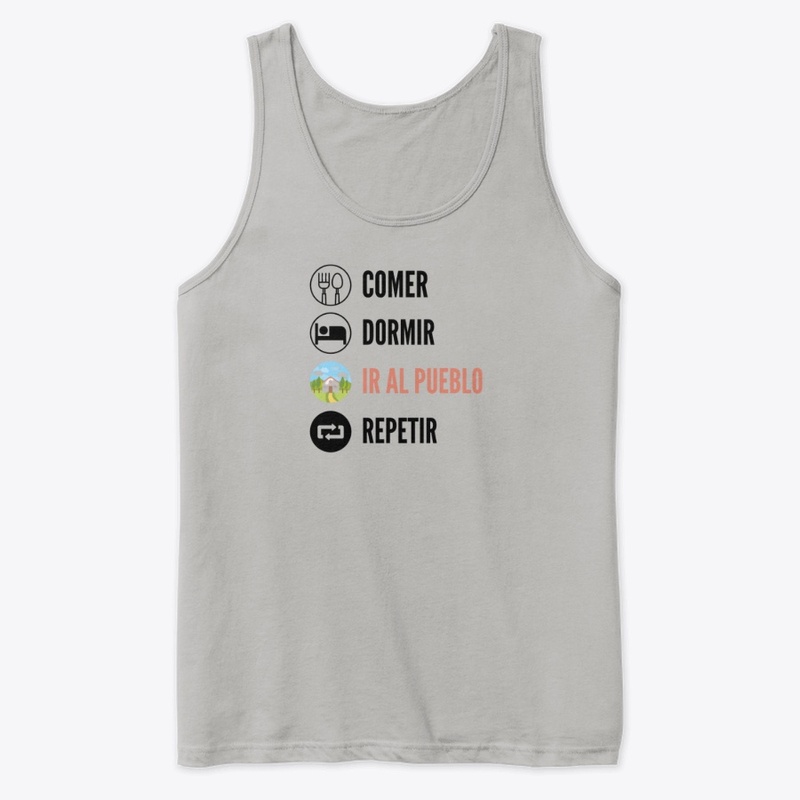 Comer, Dormir, Ir al pueblo, Repetir